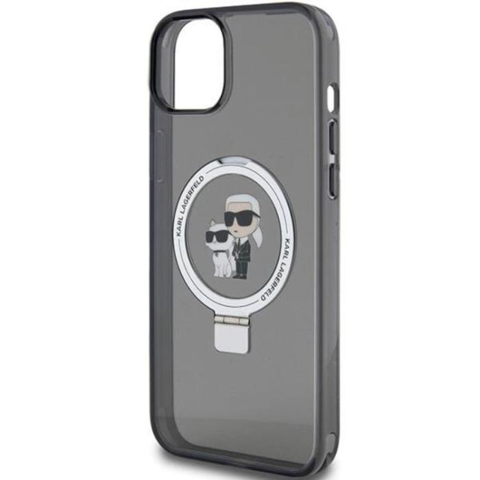KARL LAGERFELD - KARL LAGERFELD iPhone 15/14/13 Mobilskal MagSafe Ringställ - Svart