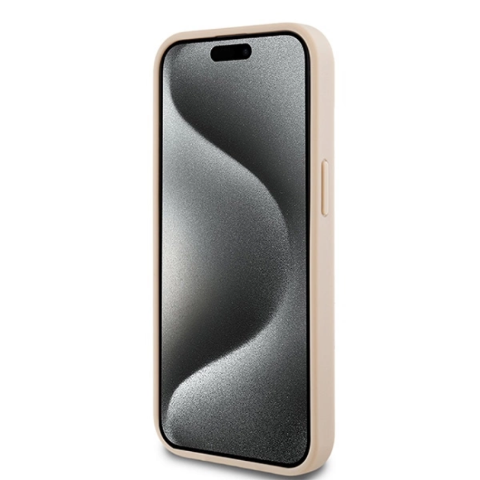DKNY - DKNY iPhone 15/14 Plus Mobilskal Läder Mono Stripe & Metal Logo