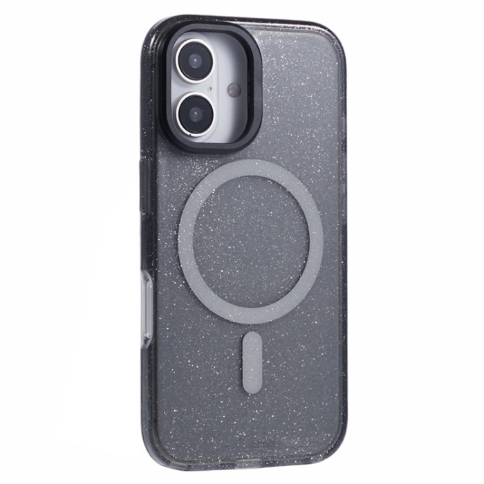 KIGC - KIGC iPhone 16 Mobilskal MagSafe Epoxy Kickstand - Svart