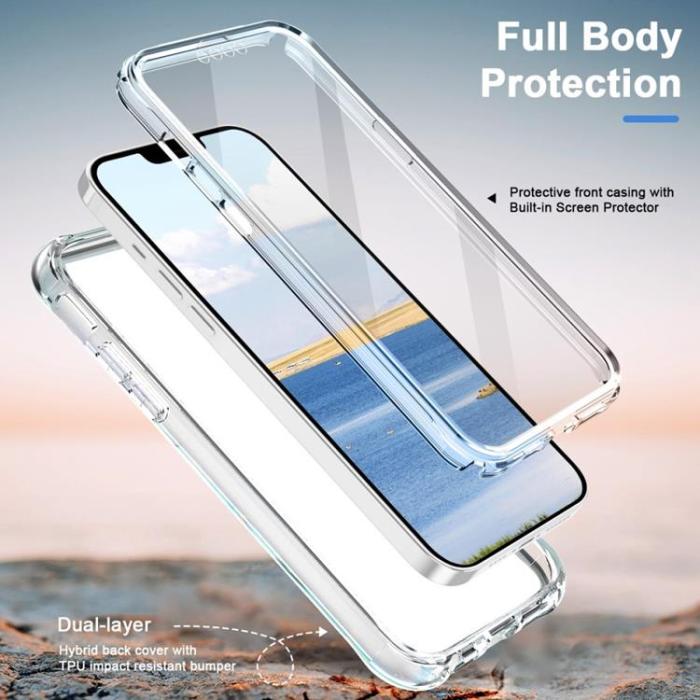 OEM - iPhone 14 Plus Skal 360 Butterfly - Blå