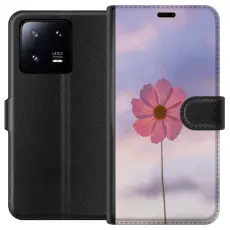 Gustaf - Pl&aring;nboksfodral till Xiaomi 13 Pro med Rosa blomma