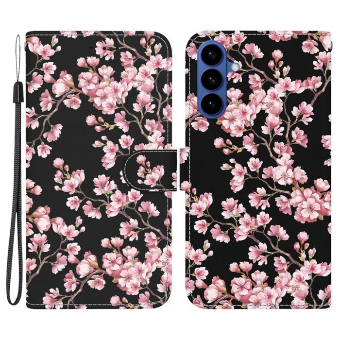 OEM - Samsung Galaxy S26 / S26 Pro Plånboksfodral Anti-Drop Konstläder - Plommonblomma