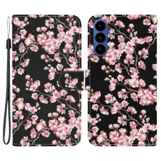 OEM - Samsung Galaxy S26 / S26 Pro Pl&aring;nboksfodral Anti-Drop Konstl&auml;der - Plommonblomma