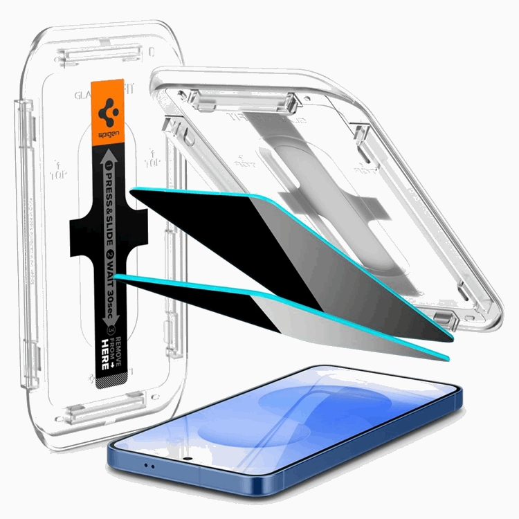 Spigen [2-Pack] Galaxy S25/S24 Skärmskydd Härdat Glas EZ-FIT | 5468 | AlltMobil