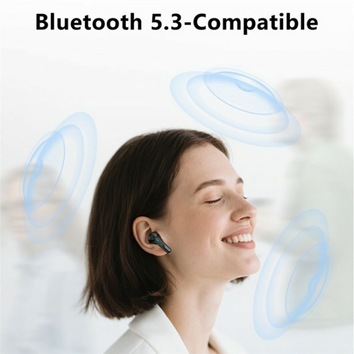 Yesido - YESIDO TWS Trådlösa Bluetooth-Hörlurar 5.3 Semi In-Ear TWS39 - Svart