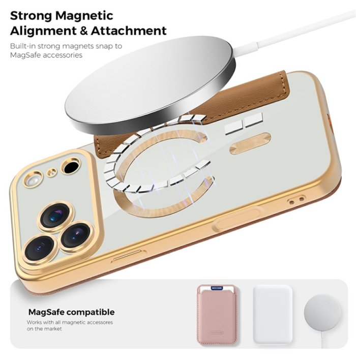 A-One Brand - iPhone 17 Pro Max Plånboksfodral MagSafe RFID - Brun
