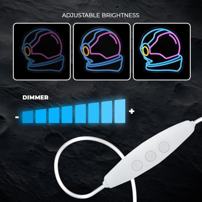 Forever Light - Forever Light Neon LED PLEXI ASTRONAUT FPNE22 - Flerfärgad