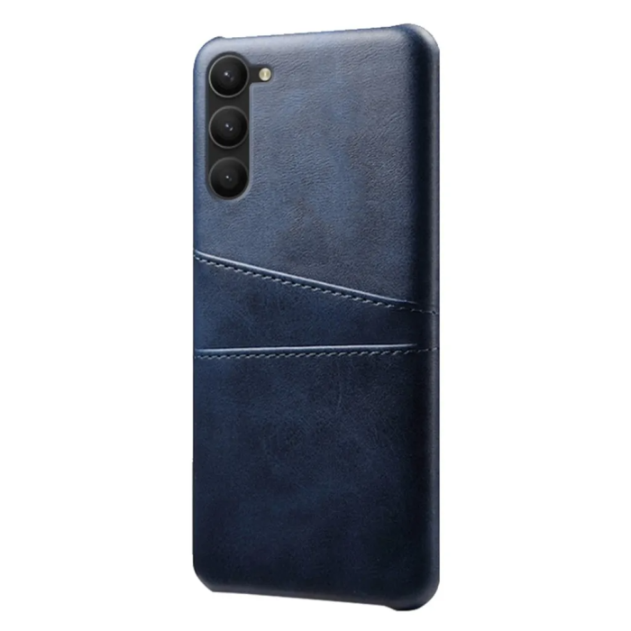 Taltech - Galaxy S23 Plus Mobilskal Korthållare PU-läder - Blå