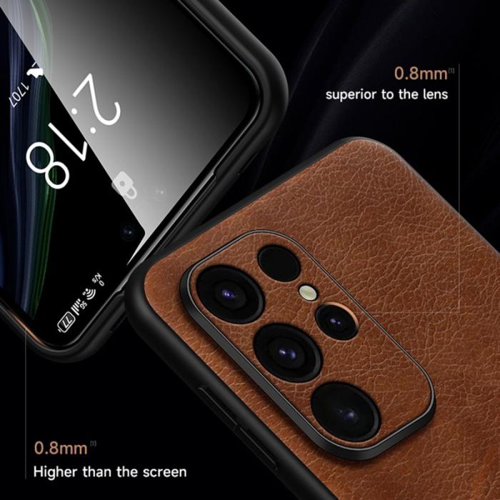 SULADA - SULADA Magnetic Series Mobilskal till Galaxy S24 Ultra Läder Orange