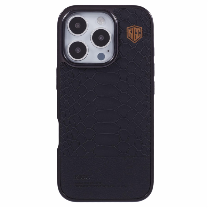 KIGC - KIGC iPhone 16 Pro Mobilskal MagSafe Crocodile - Svart