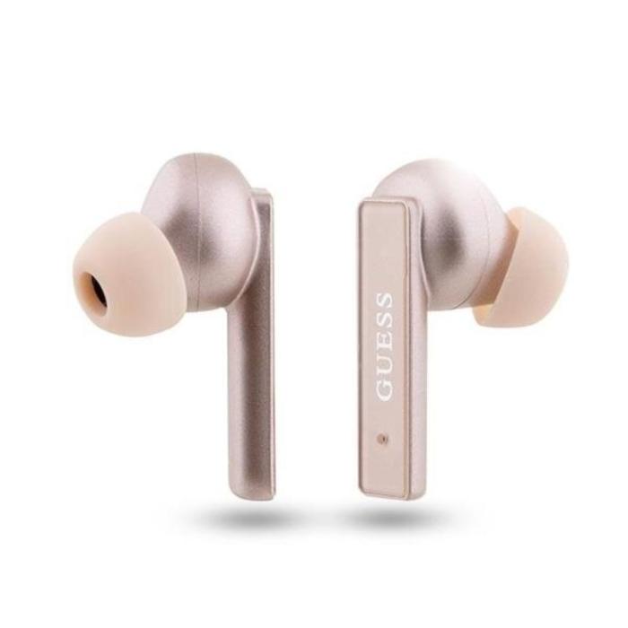 Guess - Guess TWS Bluetooth In-Ear Hörlurar + Dock Printed Logo - Rosa Guld