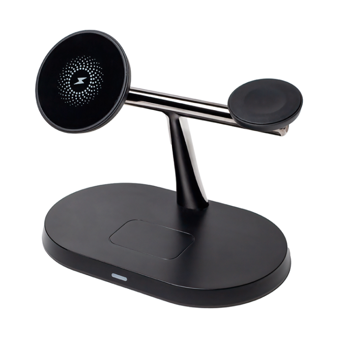 Maxlife - Maxlife 3-in-1 Trådlös Laddare Magsafe iPhone, Apple Watch, AirPods - Svart