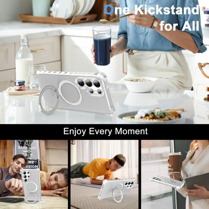OEM - Mobilskal för Samsung Galaxy S26 Ultra Magnetiskt Kickstand - Grå