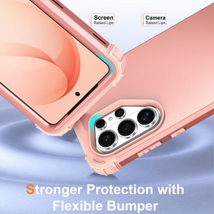 OEM - Mobilskal för Samsung Galaxy S26 Ultra Stöttålig PC + TPU - Roséguld