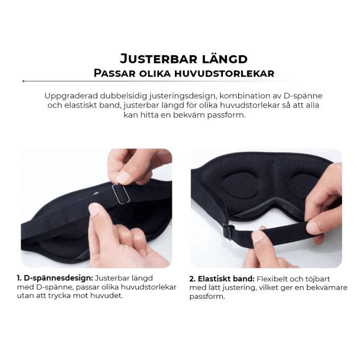 OEM - Lyxig 3D Sovmask – Sov bättre var du än är