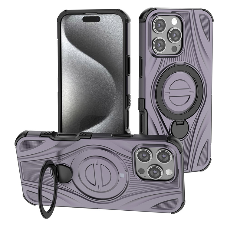 iPhone 16 Pro Max Mobilskal MagSafe Magnetic Kickstand - Lila | 2353 | AlltMobil