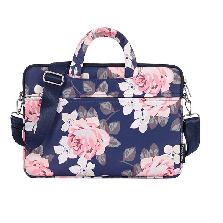 CANVASARTISAN Datorfodral 13" Floral med Axelrem - Blå