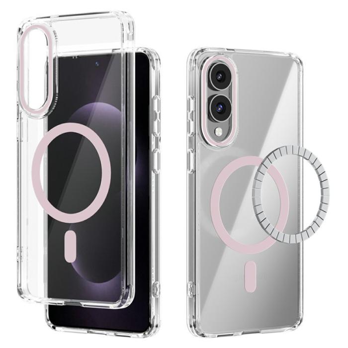ABEEL - ABEEL Mobilskal till Samsung Galaxy S25 Edge MagSafe Anti Scratch Rosa