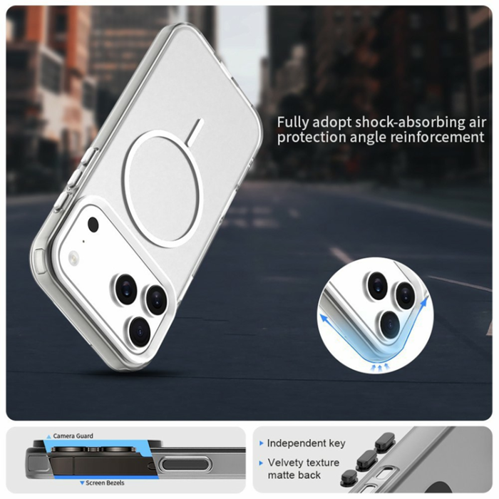 A-One Brand - iPhone 17 Pro Max Mobilskal MagSafe Candy Color - Vit