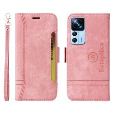 BETOPNICE - BETOPNICE 001 Pl&aring;nboksfodral Konstl&auml;der - Rosa f&ouml;r Xiaomi 12T 5G/12T Pro 5G