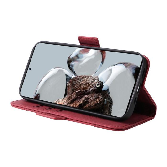 BETOPNICE - BETOPNICE 001 Plånboksfodral Konstläder - Röd för Xiaomi 12T 5G/12T Pro 5G