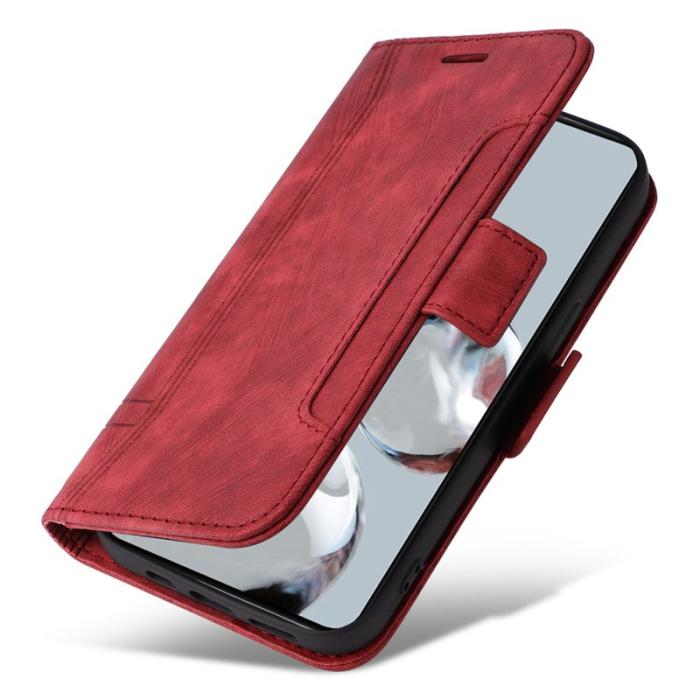 BETOPNICE - BETOPNICE 001 Plånboksfodral Konstläder - Röd för Xiaomi 12T 5G/12T Pro 5G