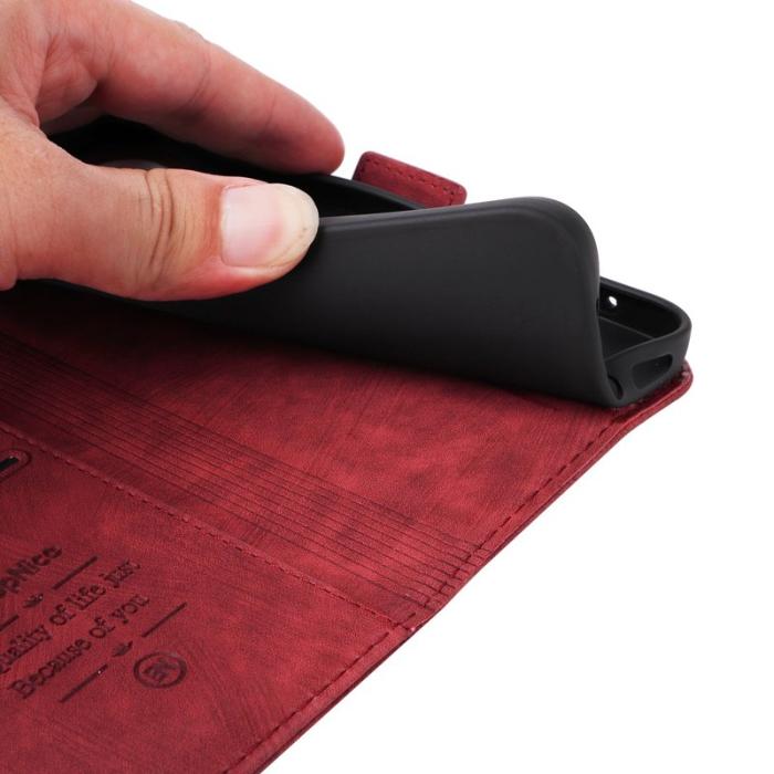 BETOPNICE - BETOPNICE 001 Plånboksfodral Konstläder - Röd för Xiaomi 12T 5G/12T Pro 5G