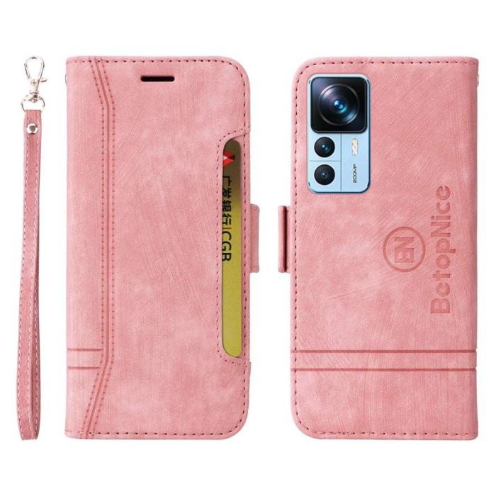 BETOPNICE - BETOPNICE 001 Plånboksfodral Konstläder - Rosa för Xiaomi 12T 5G/12T Pro 5G
