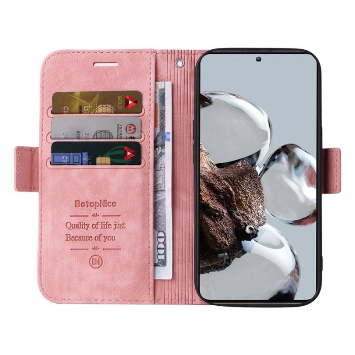 BETOPNICE - BETOPNICE 001 Plånboksfodral Konstläder - Rosa för Xiaomi 12T 5G/12T Pro 5G