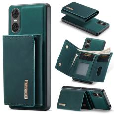 DG.MING - DG.MING Sony Xperia 10 VI Kickstand Konstl&auml;der Pl&aring;nboksfodral Gr&ouml;n