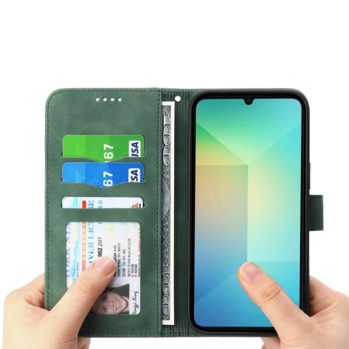 DIERFENG - DIERFENG DF-03 Plånboksfodral för Samsung Galaxy A06 4G Konstläder - Grön