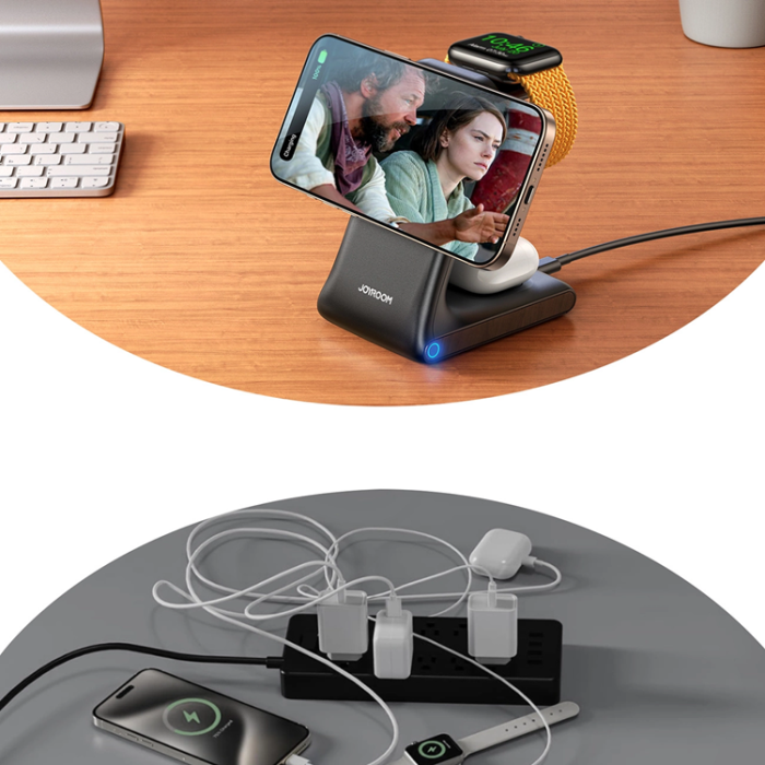 Joyroom - Joyroom MagSafe Trådlös Laddare iPhone, Apple Watch, AirPods