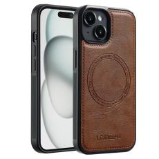 LC.imeeke - LC.IMEEKE iPhone 15 Plus Fodral - KonstL&auml;der - Brun