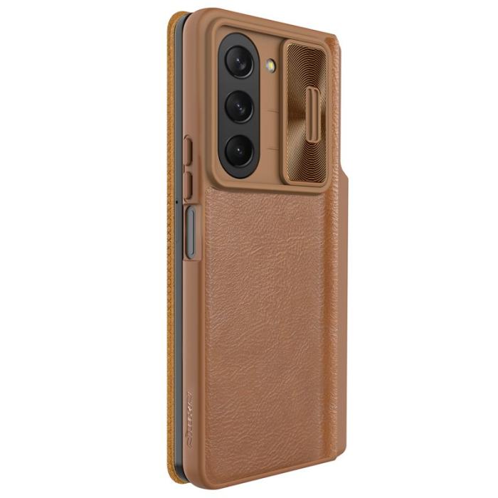 Nillkin - NILLKIN Qin Pro Series Samsung Galaxy Z Fold5 Fodral Brun