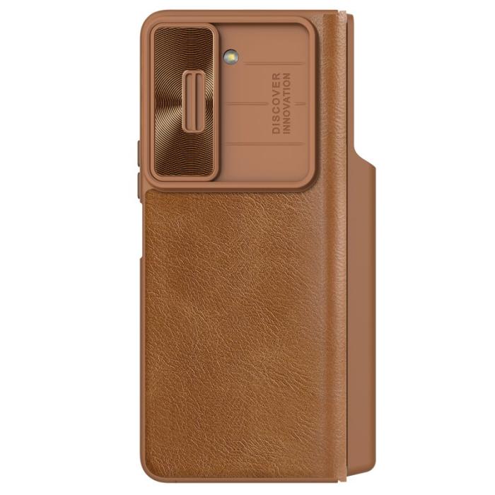 Nillkin - NILLKIN Qin Pro Series Samsung Galaxy Z Fold5 Fodral Brun
