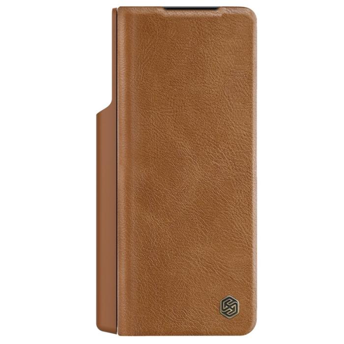 Nillkin - NILLKIN Qin Pro Series Samsung Galaxy Z Fold5 Fodral Brun