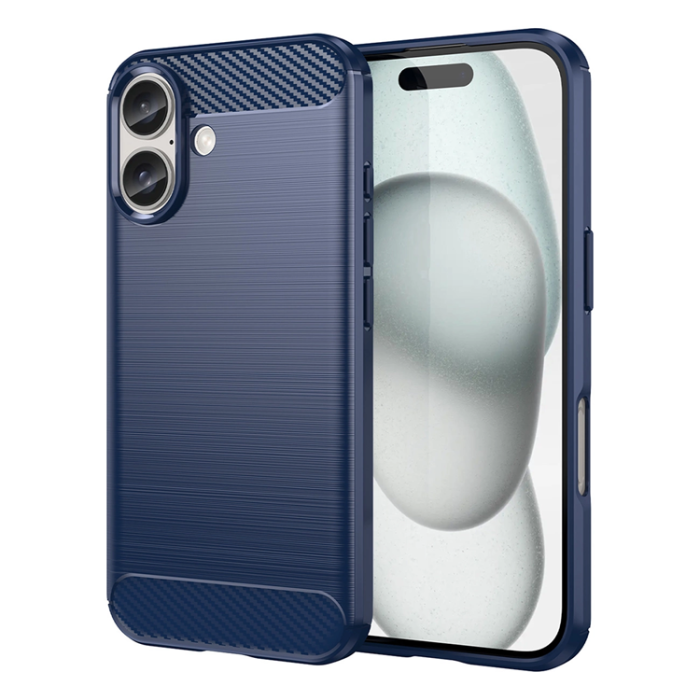 OEM - iPhone 16 Plus Mobilskal Silikon Carbon - Blå
