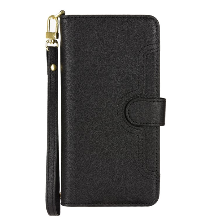 A-One Brand - Galaxy A54 5G Plånboksfodral Zipper med Rem - Svart