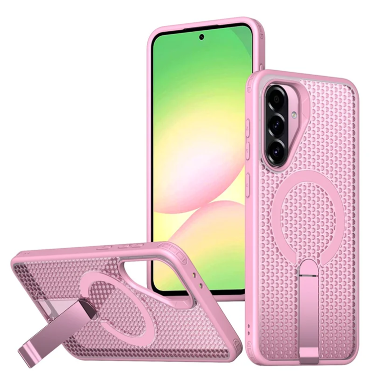 Mobilskal till Galaxy A56 5G Magsafe Grid Texture (Rosa) | 2353 | AlltMobil