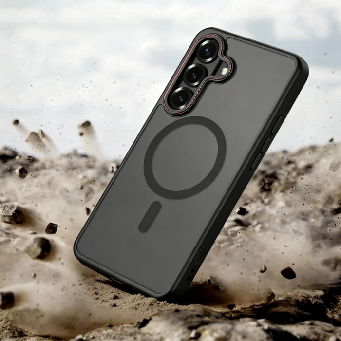 Ringke - Tech-Protect Mobilskal För Galaxy S26 Plus Magsafe Magcam - Svart/Röd