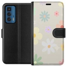 iSecrets - Plånboksfodral till Motorola Edge 20 Pro med fejdande blommor