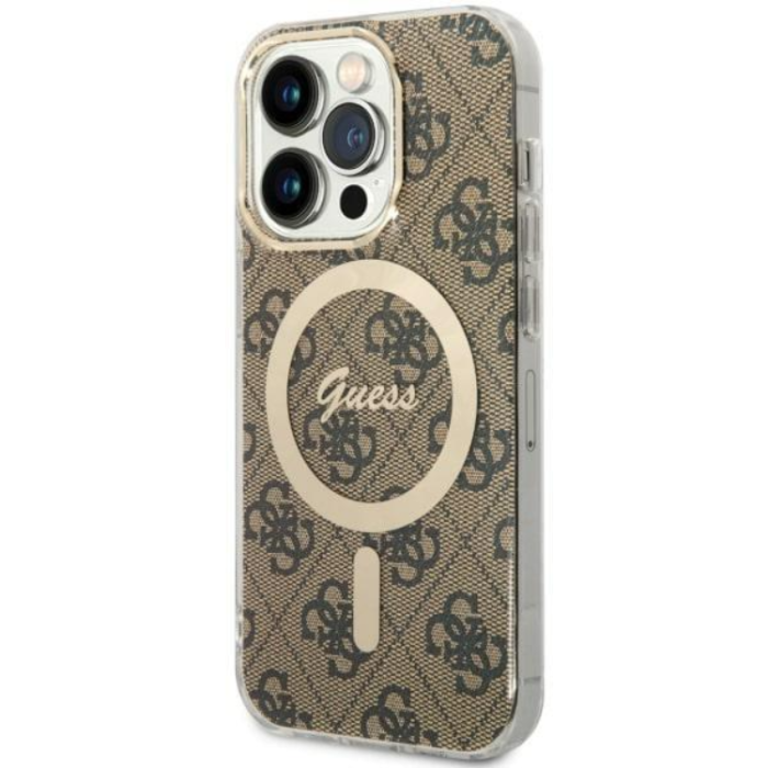 Guess - Guess iPhone 14 Pro Mobilskal MagSafe - Brun