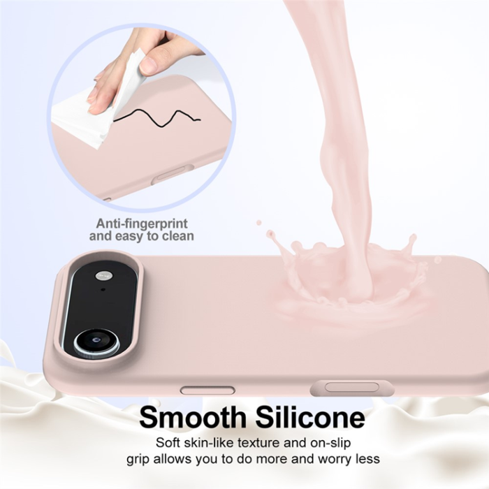 A-One Brand - iPhone 17 Air Mobilskal MagSafe Silikon Anti-Drop - Rosa