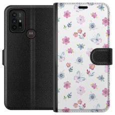 iSecrets - Plånboksfodral till Motorola Moto G30 med Blommor och fjärillar