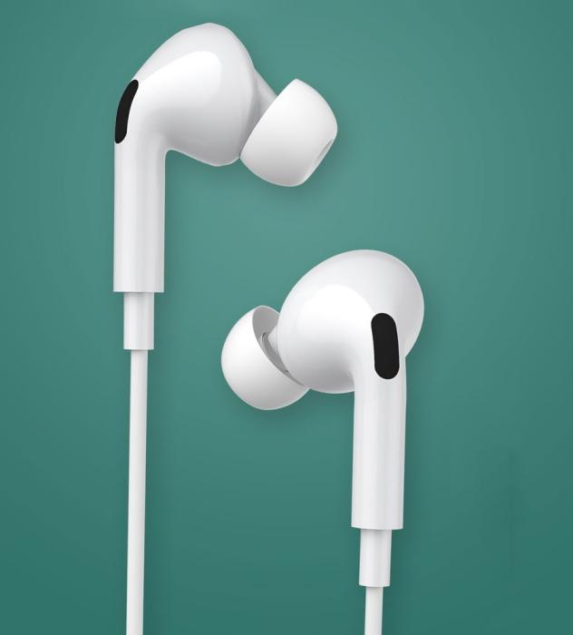 UTGATT5 - WK Design Hörlurar USB - USB-C - Vit