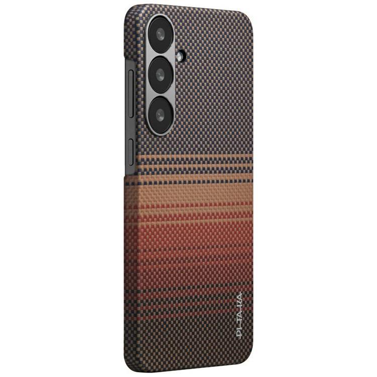 PITAKA Mobilskal till Galaxy S25 MagSafe Moonrise Tactile Woven - Sunset | 2353 | AlltMobil