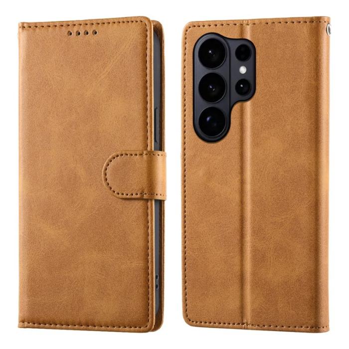 OEM - Samsung Galaxy S26 Ultra Fodral Ställ PU Läder Flip - Gul
