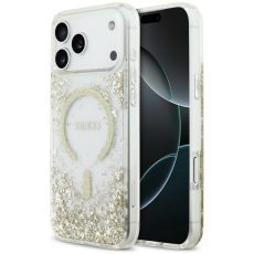 Guess - Guess Mobilskal F&ouml;r iPhone 18 Pro Max/17 Pro Max Magsafe Resin Bottom Glitter