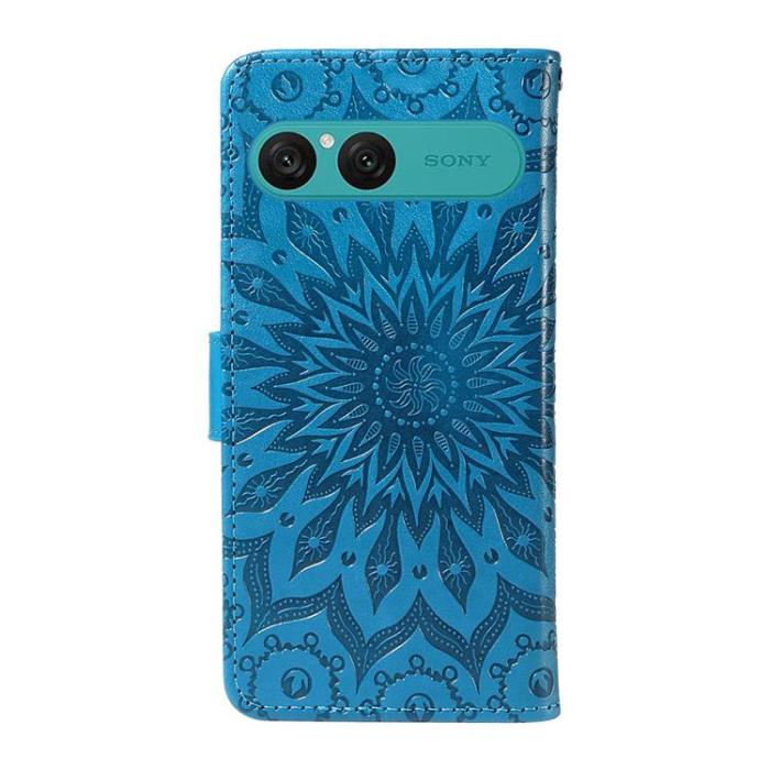 A-One Brand - Sony Xperia 10 VII Plånboksfodral Sunflower Imprinted - Blå
