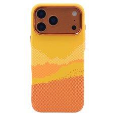 A-One Brand - iPhone 17 Pro Mobilskal Magsafe Carbon Fiber Texture - Orange Galaxy
